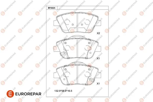 Brake Pad Set, disc brake (1681216980)