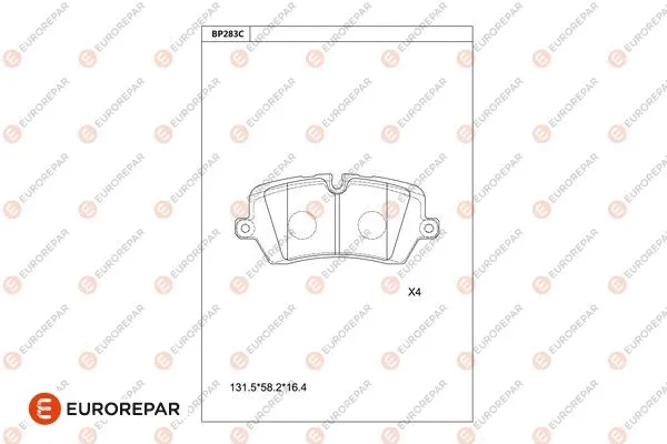 Brake Pad Set, disc brake (1681221180)