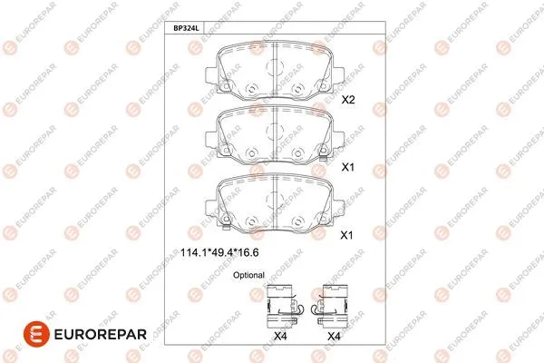 Brake Pad Set, disc brake (1681244180)