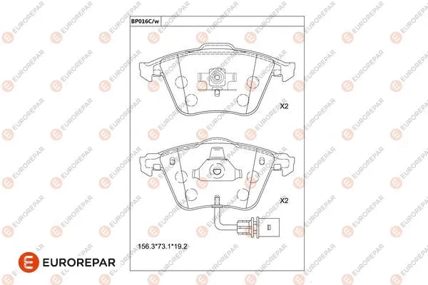 Brake Pad Set, disc brake (1681220280)