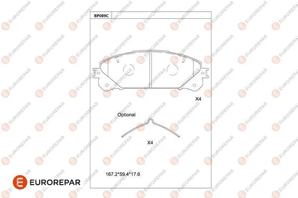 Brake Pad Set, disc brake (1681210480)
