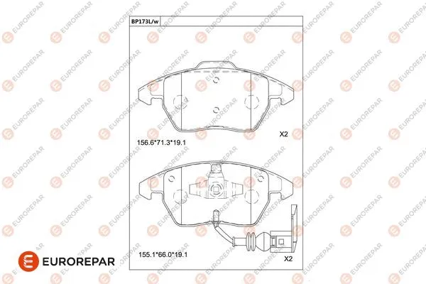 Brake Pad Set, disc brake (1681209180)