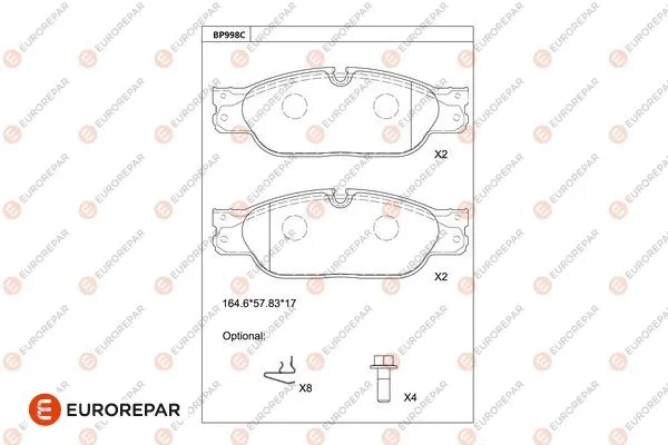 Brake Pad Set, disc brake (1681276180)