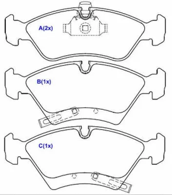 Brake Pad Set, disc brake (1636487580)