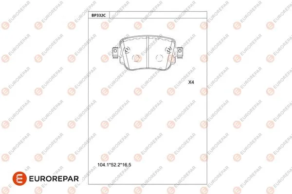 Brake Pad Set, disc brake (1681234180)