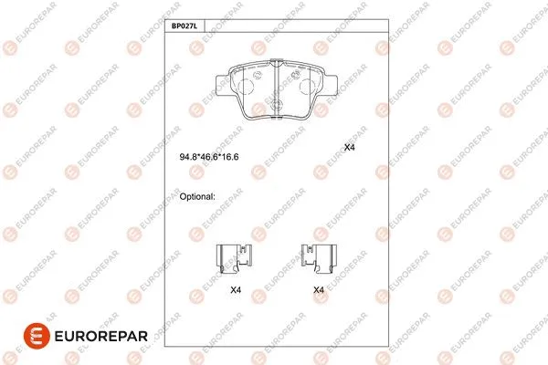 Brake Pad Set, disc brake (1681208580)