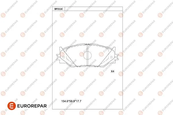 Brake Pad Set, disc brake (1681261980)