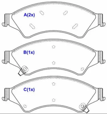 Brake Pad Set, disc brake (1643081880)