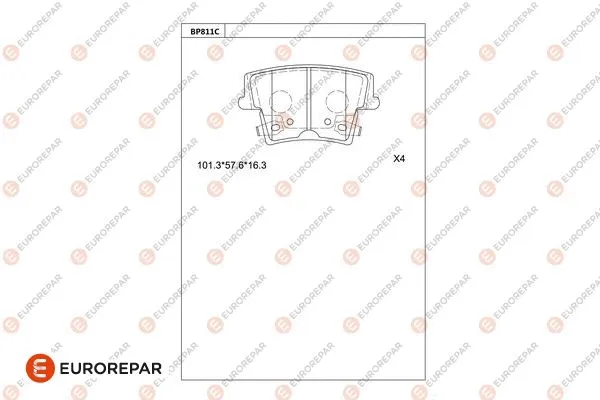 Brake Pad Set, disc brake (1681262080)