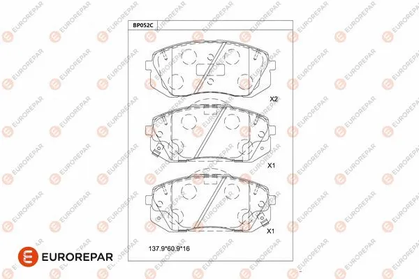 Brake Pad Set, disc brake (1681211780)