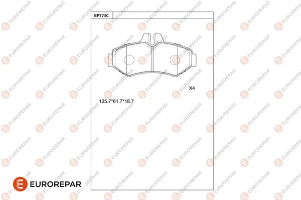 Brake Pad Set, disc brake (1681267780)