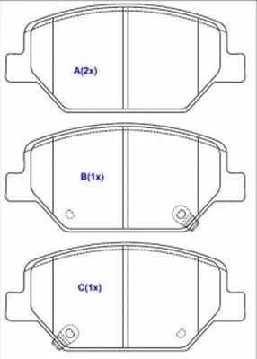 Brake Pad Set, disc brake (1643081380)