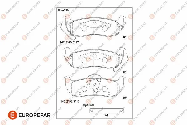 Brake Pad Set, disc brake (1681276680)