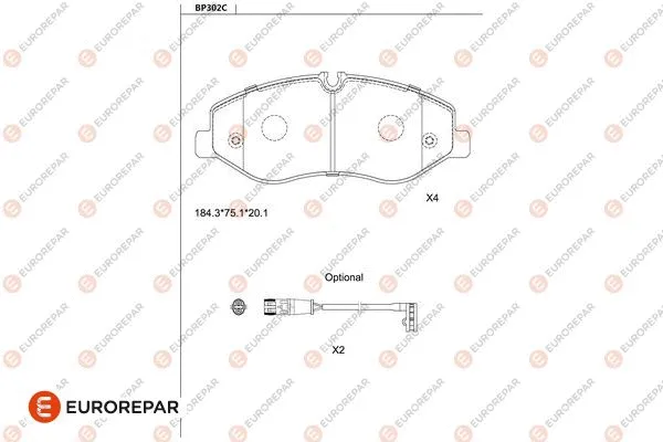 Brake Pad Set, disc brake (1681248280)