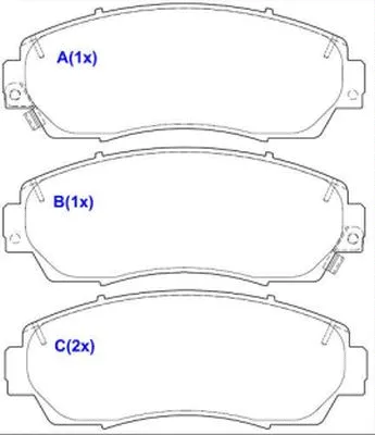 Brake Pad Set, disc brake (1643077480)