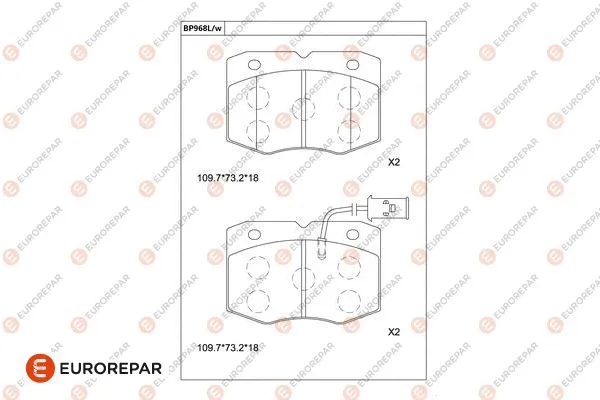 Brake Pad Set, disc brake (1681252880)