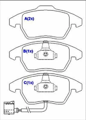Brake Pad Set, disc brake (1643068280)