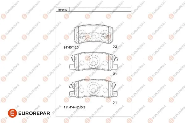 Brake Pad Set, disc brake (1681215880)