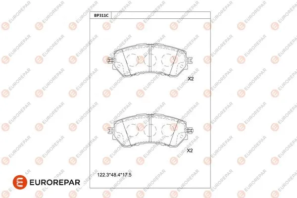 Brake Pad Set, disc brake (1681224680)