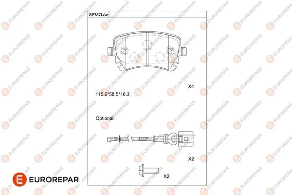 Brake Pad Set, disc brake (1681232080)