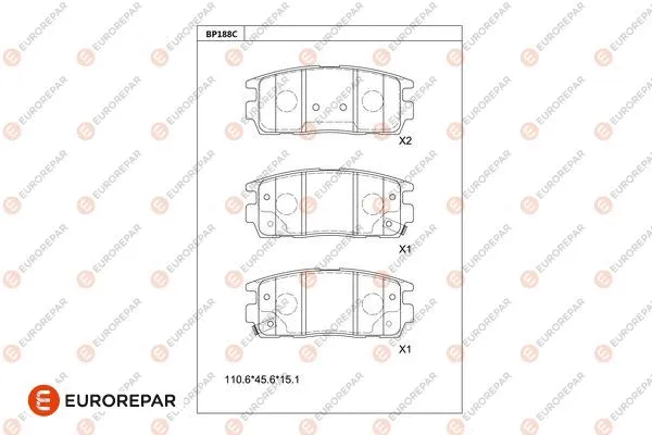 Brake Pad Set, disc brake (1681242280)