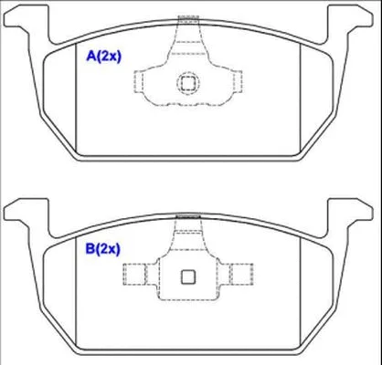 Brake Pad Set, disc brake (1643073080)