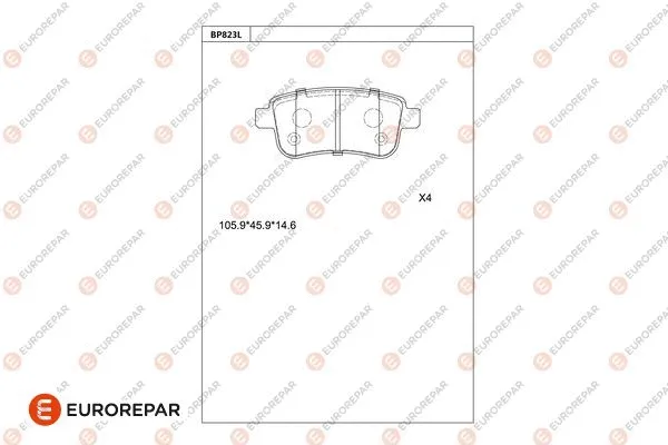 Brake Pad Set, disc brake (1681267180)