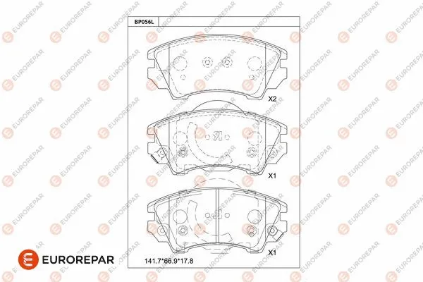 Brake Pad Set, disc brake (1681218880)