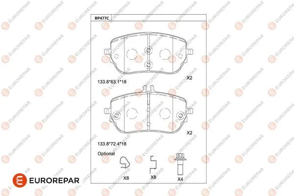 Brake Pad Set, disc brake (1681289280)