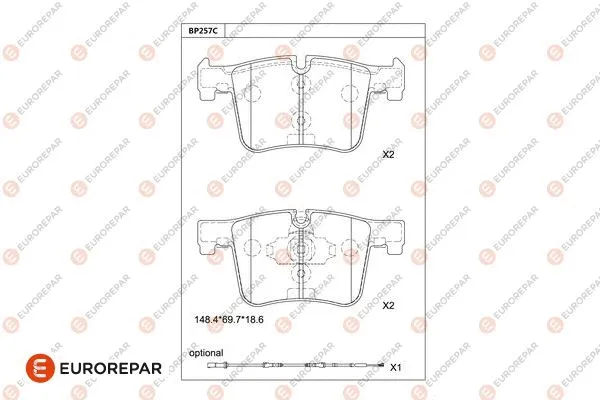 Brake Pad Set, disc brake (1681226880)