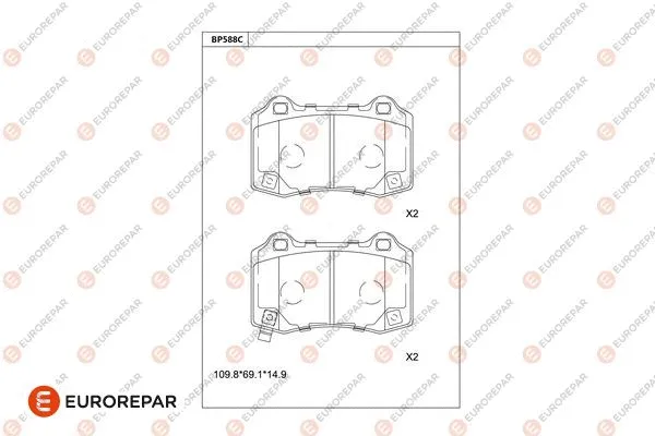 Brake Pad Set, disc brake (1681266580)