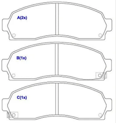 Brake Pad Set, disc brake (1643081080)