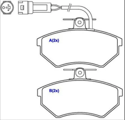 Brake Pad Set, disc brake (1643073580)