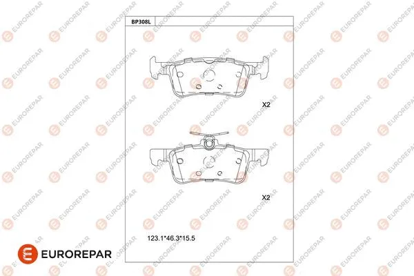 Brake Pad Set, disc brake (1681225680)