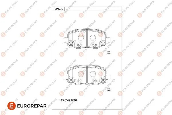 Brake Pad Set, disc brake (1681232980)