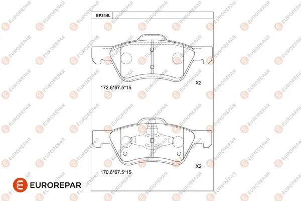 Brake Pad Set, disc brake (1681226280)