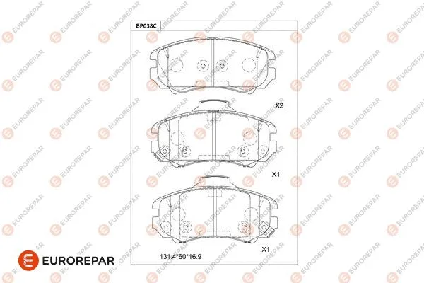 Brake Pad Set, disc brake (1677812680)