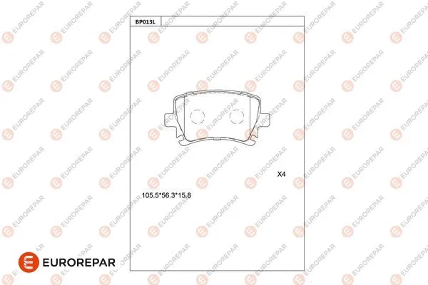 Brake Pad Set, disc brake (1681207680)