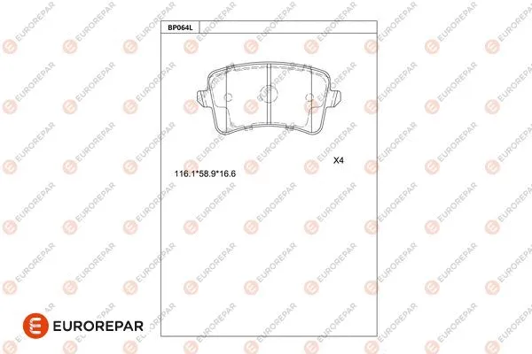 Brake Pad Set, disc brake (1681212580)
