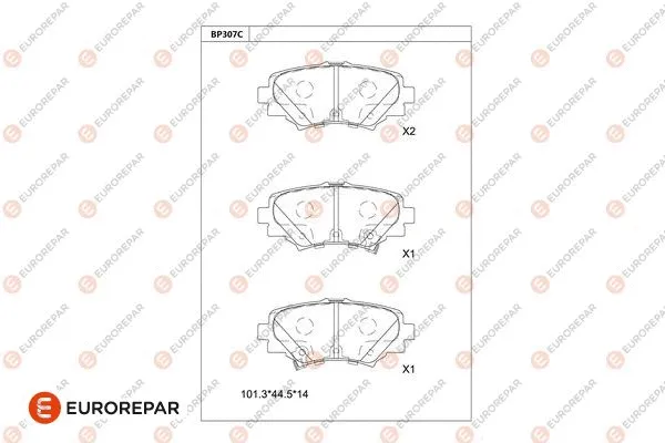 Brake Pad Set, disc brake (1681221580)
