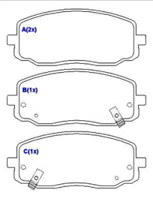 Brake Pad Set, disc brake (1643078980)