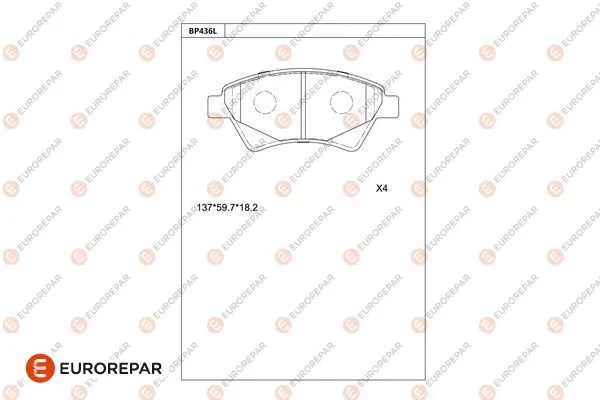 Brake Pad Set, disc brake (1681274680)