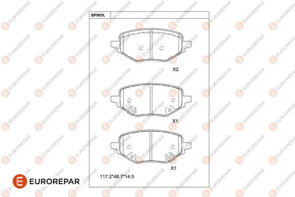 Brake Pad Set, disc brake (1681224780)