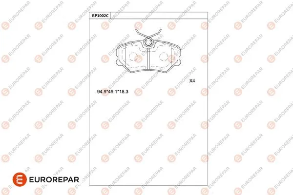 Brake Pad Set, disc brake (1681277980)