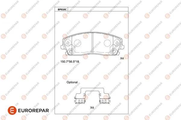 Brake Pad Set, disc brake (1681273280)