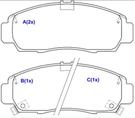 Brake Pad Set, disc brake (1643077380)