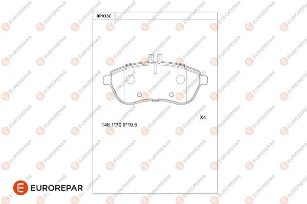 Brake Pad Set, disc brake (1681235780)