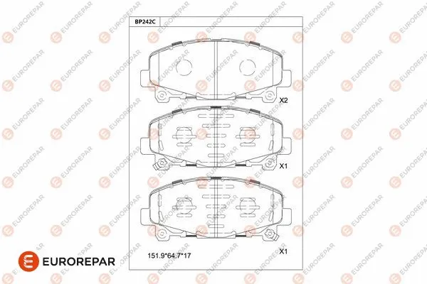 Brake Pad Set, disc brake (1681247880)