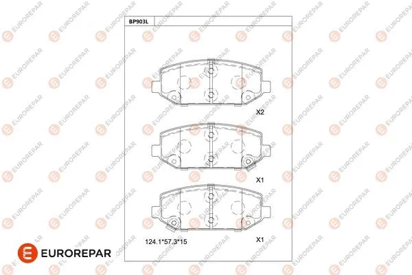 Brake Pad Set, disc brake (1681237480)