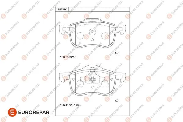 Brake Pad Set, disc brake (1681268380)
